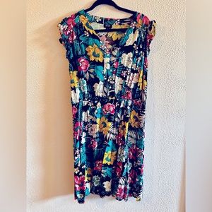 Floral Design Multicolored Dress Size 18